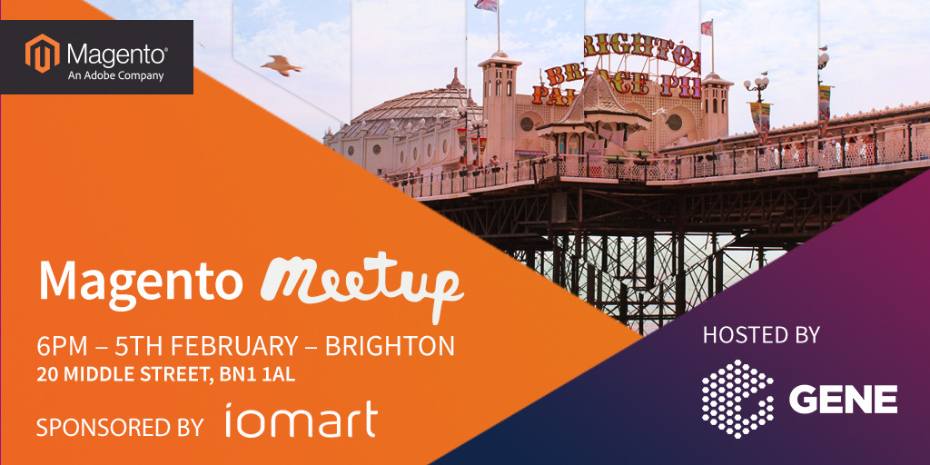 sonassi's tweet photo. We're sponsoring the second Brighton Magento Meetup hosted by @gene_commerce on the 5th February. There'll be some great talks from people in the @magento community and we'll be providing the pizza and drinks.

https://t.co/ah8GDhditG

#MagentoMeetup #ecommerce https://t.co/iOIJ9lWKDs