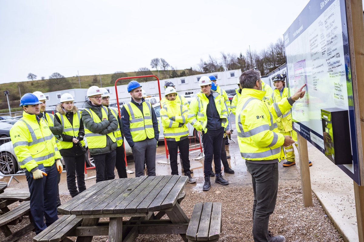 bandkbuild's tweet photo. Members of our #BandKacademy were also on site at #SummitPark yesterday for one of their #offthejoblearning days which form part of their Professional #Apprenticeship programme. A big thank you to Leah, Jon & team for spending the time & giving a fantastic insight into the job. https://t.co/YnaACLIkNW