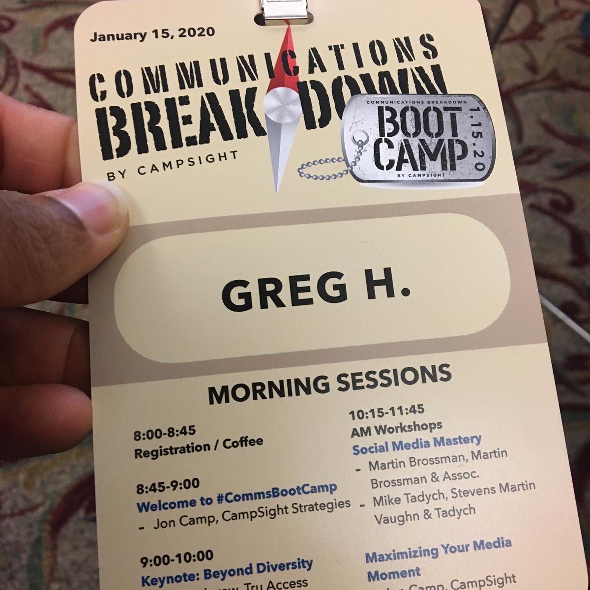 GregWho's tweet image. Life-long learner, always excited to learn and grow in my profession and it’s an added bonus when you can learn from and with the best @truaccess Tru Pettigrew and Jon Camp @campsightstrategies #commsbootcamp