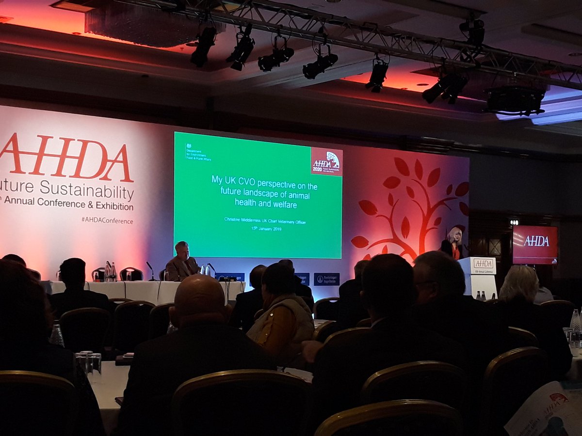 TB_Advisory's tweet photo. A great opening address from @ChiefVetUK @AHDAsocial #AHDAConference big section on #bovineTB, how the current policy is working, plans going forward & how farmers need to take control of the disease status on their farms through biosecurity, risk based trading & testing #tbfree https://t.co/sf5F9GZEgk