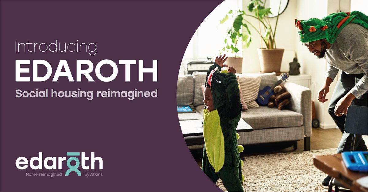 edarothUK's tweet photo. Today we launch as EDAROTH, a new subsidiary business of @atkinsglobal, which aims to reimagine how #socialhousing is developed across the UK: https://t.co/TrZZsi9IOd #affordablehomes https://t.co/cu4w4Qtwv9