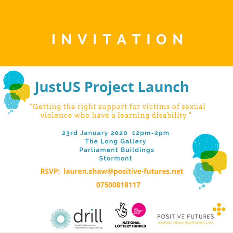 QUBSSESW's tweet photo. SSESW academic Berni Kelly is one of the spkrs at Positive Futures launch of this DRILL funded JustUS Project on getting right support for victims of sexual abuse who have a learning disability. Spkrs incl. Sir John Gillen QC, Helena Bracken (Nexus NI) &amp; reps from PSNI. @drill_uk https://t.co/2zEarEBhxB