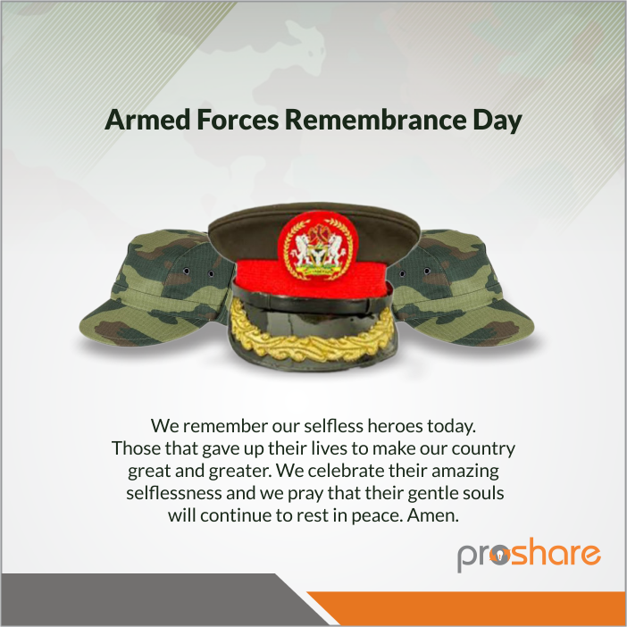 We remember our selfless heroes today. Those that gave up their lives to make our country great and greater. We celebrate their amazing selflessness and we pray that their gentle souls will continue to rest in peace. Amen

#ArmedForcesRemembranceDay