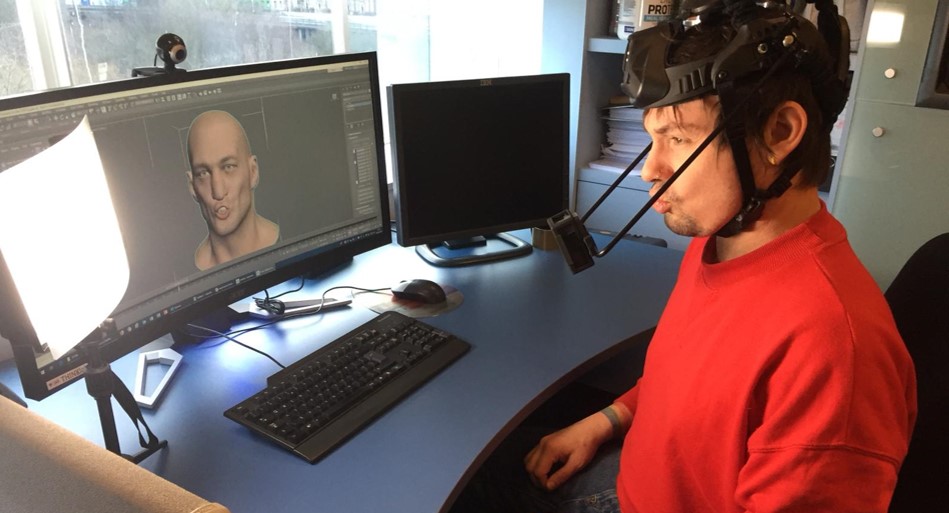 THINKlabsalford's tweet photo. #THINKlab #VR Content Creator, Adam shaking off the January blues with some interesting facial expressions this morning while testing data captured with @FacewareTech in @Adsk3dsMax #THINKEnterprise https://t.co/MP4Q9Y9Mj7