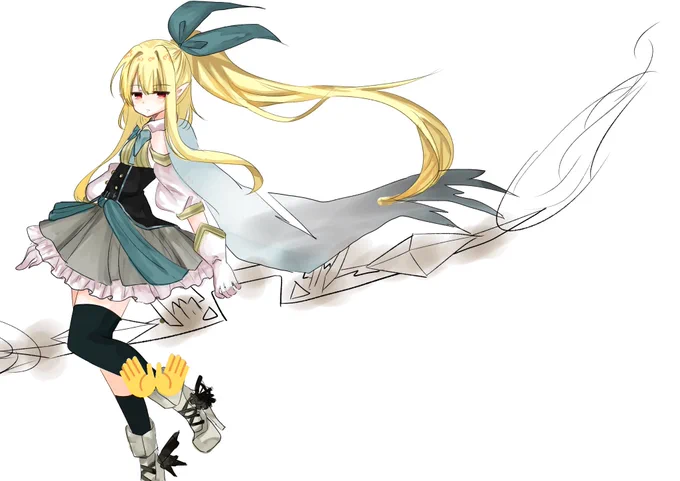昔描いたこのオリジナルエルフ娘を何としてでもまた描いてあげたい 