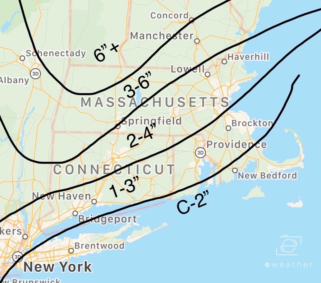 My first call for Saturday afternoon and evening snow before the changeover to rain across most of SNE. 

Hopefully a conservative start.