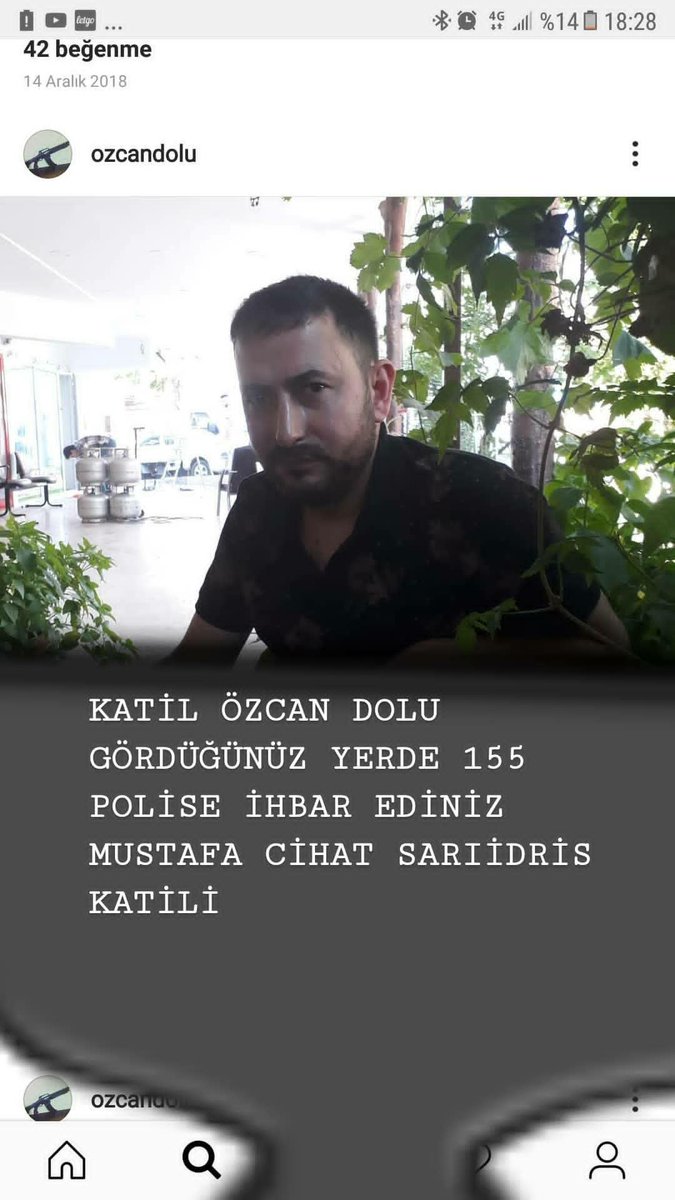 CanselAKTER09's tweet photo. KATİL ÖZCAN DOLU GÖRDÜĞÜNÜZ YERDE 155E İHBAR EDİNİZ MUSTAFA CİHAT SARIİDRİS KATİLİ  halen kaçaktır karşıyaka esot sokağında 300tl borcunu vermek için çağırdı sonrada öldürdü eli bıçaklı katıl tokatlıdır Emlakçı kardeşimizi katleden kiraci  #KATİL #kavaklık #mustafacihatsarıidris https://t.co/SZRtk3UYTD