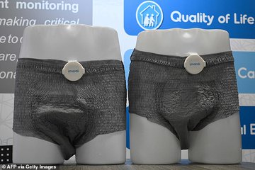 New 'smart #diaper' unveiled at #CES2020 alerts parents when their baby goes to the bathroom, monitors body temperature and urine content - and can even be used for seniors
Developed by Smardii, the monitor is a small disk that can clip onto any diaper