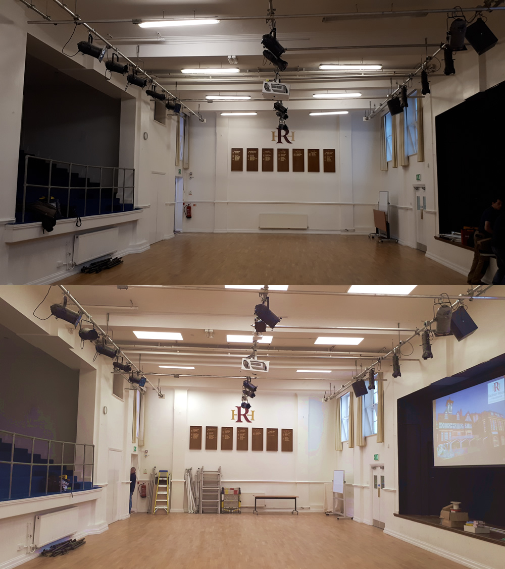 Making a big difference in lighting levels in multi-use halls with LED panels and smart lighting. The <a href="/ecopare/">Ecopare</a> lighting division is ready to upgrade your school lighting. #LEDforSchools
