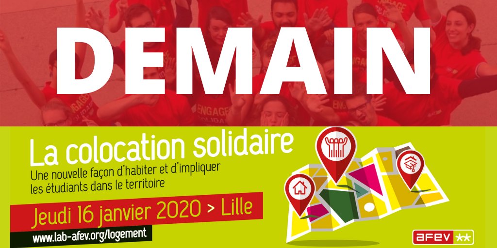 AfevFrance's tweet photo. J-1 avant les Rencontres Nationales #KAPS ! 🗓️
Rendez-vous demain à @MEL_Lille pour parler #ColocationSolidaire, engagement des jeunes et territoires #VivementDemain https://t.co/Nqp3ZQz1NX