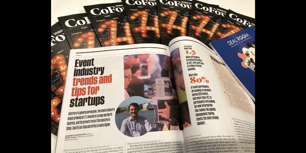 dealroomevents's tweet photo. Our CEO, Erdal Kilinc is featured on the CoFounder Magazine, talking about the current trends in the #events industry and some tips for people attending events.
Do you know that 80% of event participants are looking to #Network network during B2B events? 😎
#successinnetworking https://t.co/RmStQFDdc5