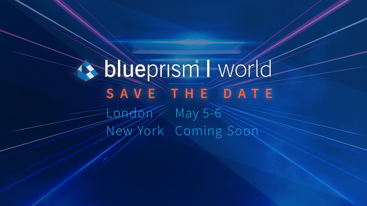 Blue Prism on Twitter "SAVE THE DATE Blue Prism World is back May 56