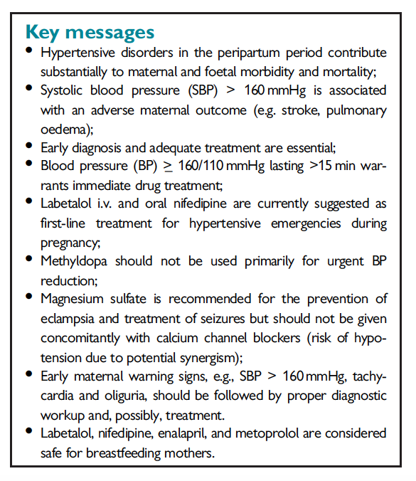 gonzaeperez's tweet photo. HIPERTENSION ARTERIAL EN PERIPARTO
Position paper @escardio 
-Labetalol EV y nifedipina⏩1 linea en emergencia HTA
-PAS >160 o <90 mmhg o PAD >100 mmhg⏩⚠️
-IECA y betabloqueantes⏩seguros en lactancia
Vía @ESC_Journals (free)
https://t.co/HhceMUMXg8 https://t.co/pSzYAtuy6j