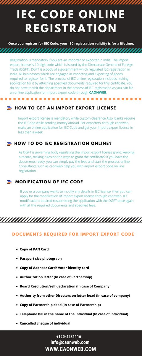 caonwebonline's tweet image. If you or a company wants to modify any details in IEC license, then you can apply for the modification of import export license through caonweb.
#IECCode
#ImportExportCode
#IECCodeOnline
#ImportExportLicense
#IECode
#IECRegistration