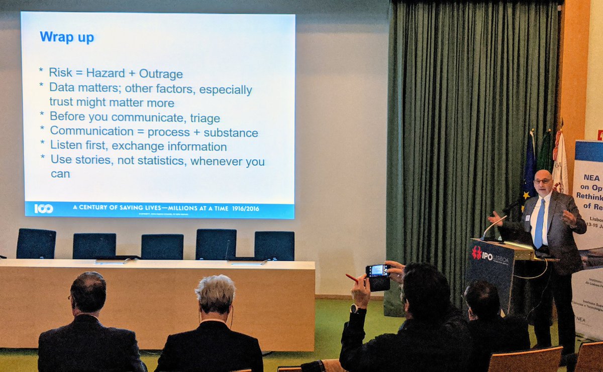 JessWieder54321's tweet photo. My friend and colleague @supersouthpaw is a scientist preaching the importance of effective #radiation #riskcommunication @OECD_NEA workshop on the "Art of Reasonableness." Keep spreading the word Paul! https://t.co/r5BX3Lq16k