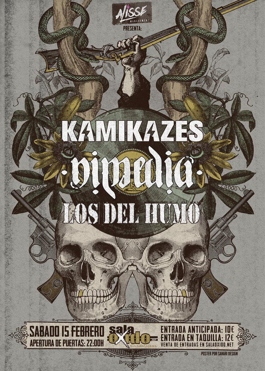 Kamikazes_KK's tweet photo. ⚡️ GUADALAJARA ⚡️
Nos vemos el día 15 de Febrero en la puta Sala Oxido,
estaremos quemando el escenario con @nimedia_kbn y #LosDelHumo
Entradas online: https://t.co/He9BT6xu3w https://t.co/RV4DspDFOJ