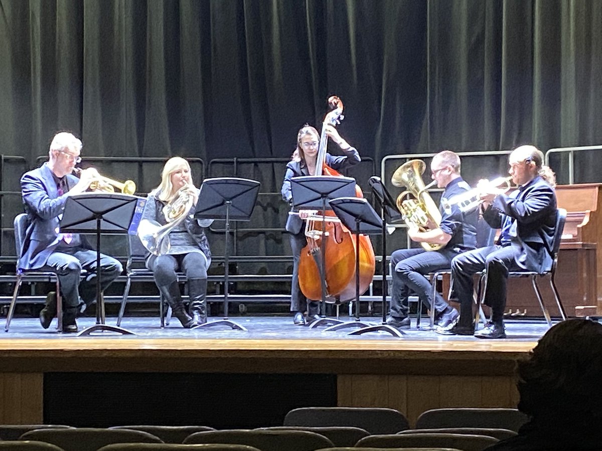 NMSBandland's tweet photo. A performance by the faculty quintet last night at our second annual Faculty recital.  What fun! https://t.co/oNIa0w3ADF