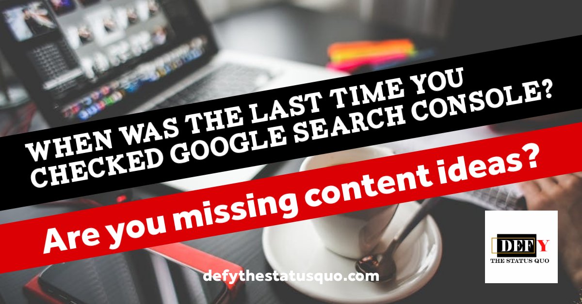 annaruthus's tweet photo. When was the last time you checked your Google Search Console for content ideas?
Are you passing up easy opportunities to reach your audience?
#contentmarketing #b2bmarketing #defythestatusquo https://t.co/q6foCbExld