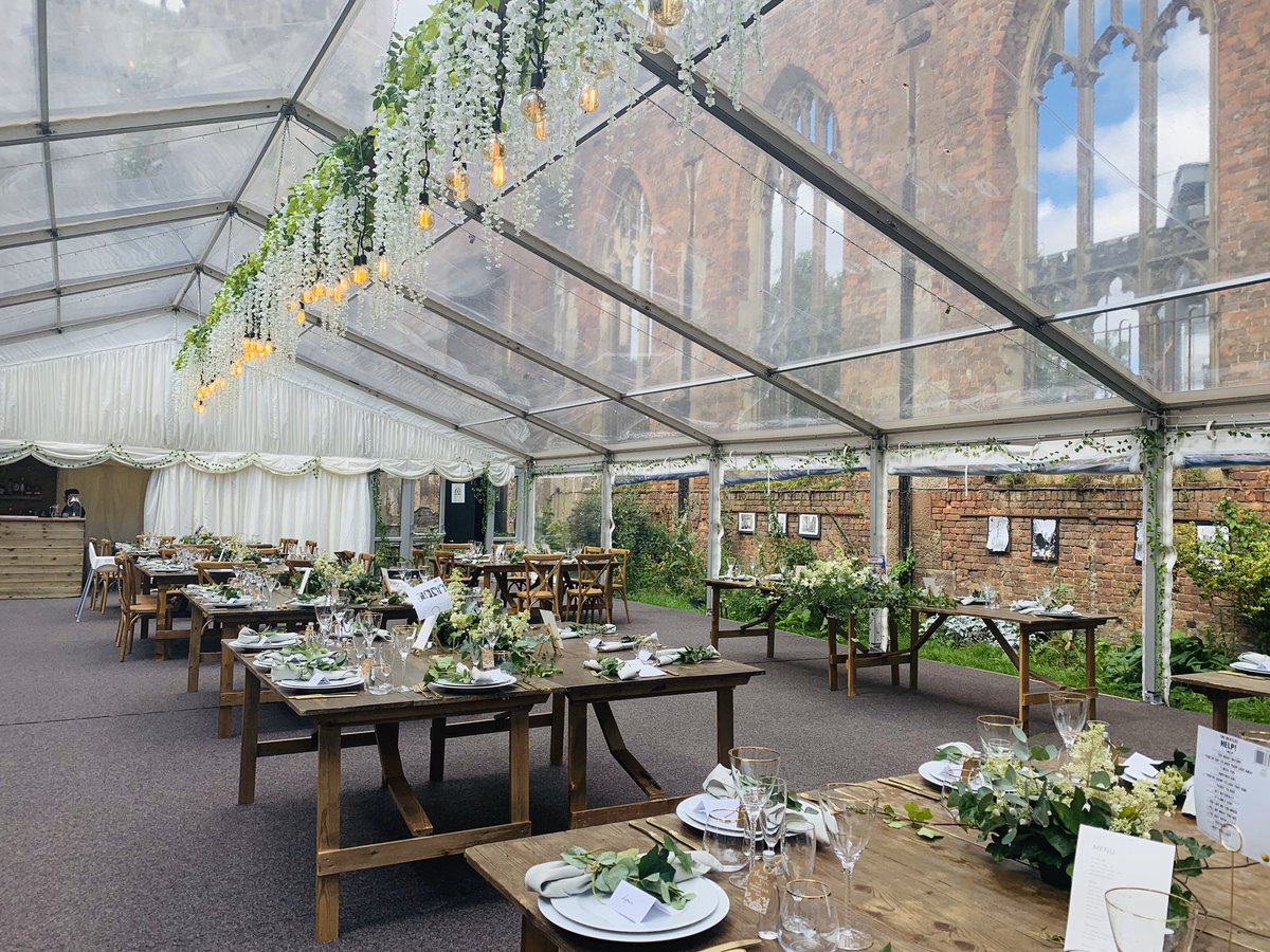 CorianderGroup's tweet photo. The planning for your summer 2020 events is well underway! It’s got us reminiscing on some of our summer weddings from last year... This one at @bombedoutchurch was certainly one to remember!  💐💚

#events #eventmanagement #weddingplanners #weddings #coriandergroup #floral https://t.co/dBkeSrteQK