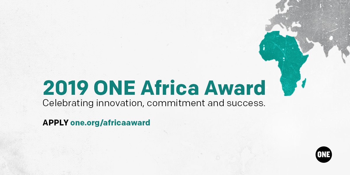 The 2019 #ONEAfricaAward will recognize Africa-driven and Africa-led organizations dedicated to advancing development goals in Africa. APPLY HERE: buff.ly/38527Ke