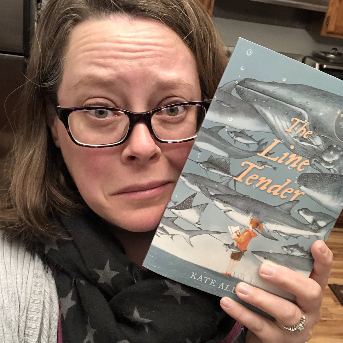 abbylibrarian's tweet photo. I just finished this book and something unexpected and PERFECT and heartbreaking and poignant happens at the end and it gutted me, reader. In a good way. Holy cats, this book. ๐ญ๐ #TheLineTender @penguinkids @kateallenbooks https://t.co/63Ys33vMee