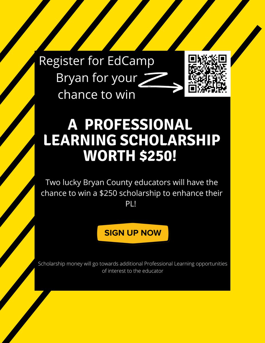 As if you needed more reasons-thanks to the generosity of <a href="/GeorgiaPower/">Georgia Power</a> 2 BCS Edcampers will get funding for further PL!  Edcamp Bryan 2020 is on track to be amazing yet again! tiny.cc/yr9ahz  Don't miss out! #EdCampBryan2020 <a href="/EdCampBryan/">EdCampBryan</a>