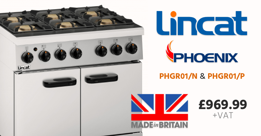Introducing the NEW Lincat Phoenix PHGR01 natural and propane free-standing 6 burner gas oven. This high quality 6-burner gas oven range offers power, durability and excellent value for money. 2 year parts and labour warranty catering-appliance.com/lincat-phoenix…