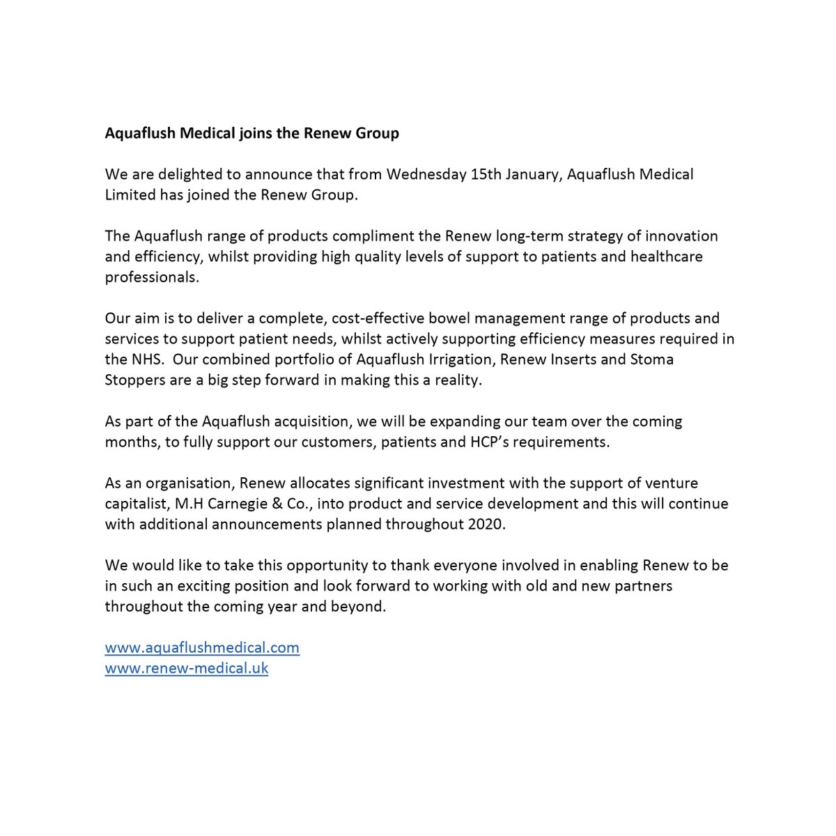 Renew Medical tweet media