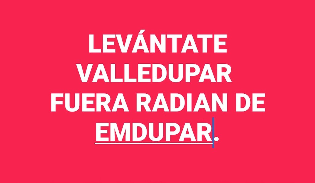 alfredosaadev's tweet photo. RADIAN no se cansa de destruir @EmduparESP y a los vallenatos. Su presunto saboteo a las redes de agua potable sigue afectando a la ciudad dejándola sin servicio. ES EL TIEMPO DE QUE LA CIUDAD SE LEVANTE EN CONTRA DE ESA NEFASTA EMPRESA. que tal un plantón en la calle 18 con 16? https://t.co/33ZRNqi8o1