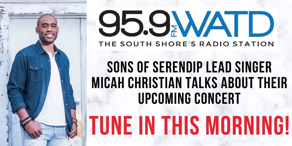 PlymouthPhil's tweet photo. Tune in at 8:41am! Randolph native and lead singer of @SonsOfSerendip , Micah Christian, joins @WATDSSMN to talk about the upcoming benefit concert they’ll be performing for the #Plymouthphil on Jan. 25th.Ticket giveaway too! #sonsofserendip #Plymouth https://t.co/zswxYK8AXf