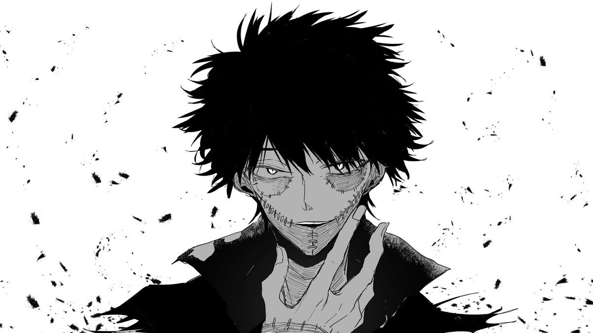 ヒロアカインターン終わったあたりまで読んだんですがヴィランのこの人の名前分からないけど見た目ドストライクでしたっていう落書き 