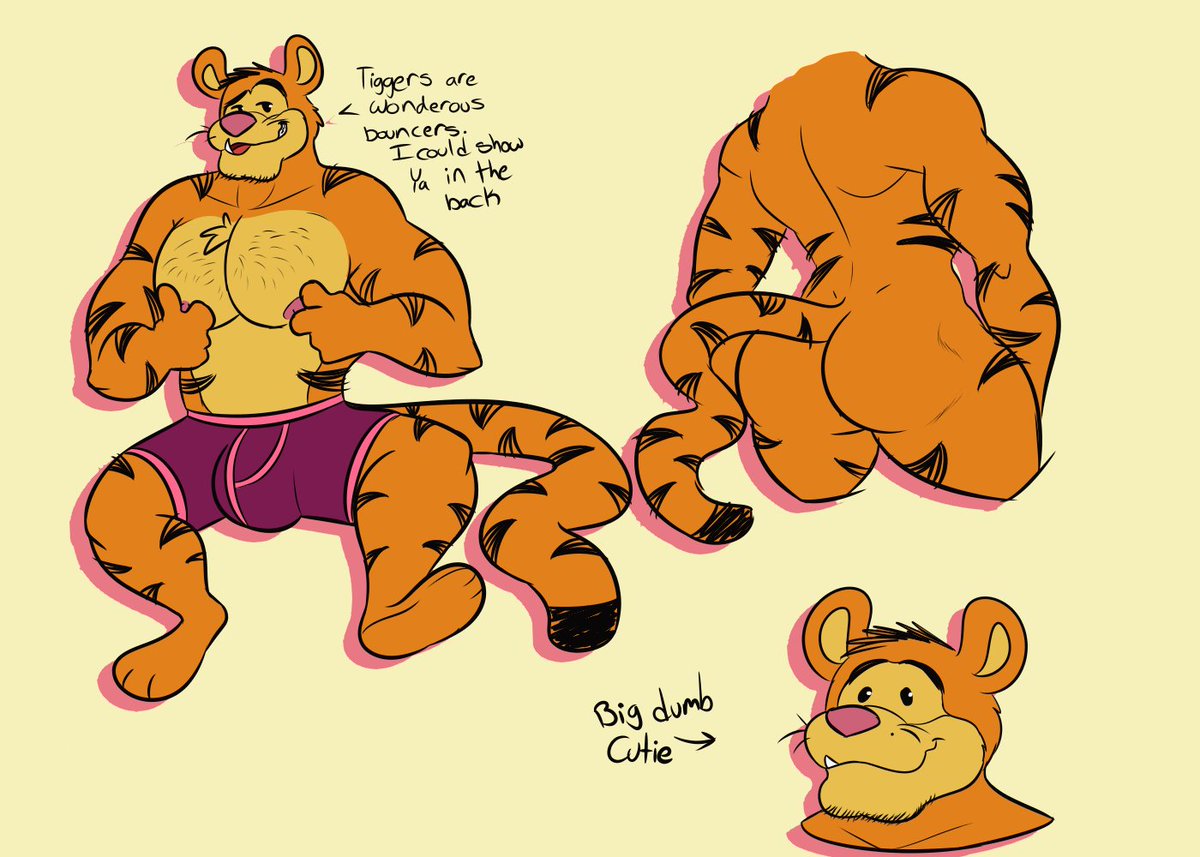 I liked the way <a href="/Spazz_bear/">Spazz</a> doodled tigger so I got inspired to do some doodles of this lad &lt;3