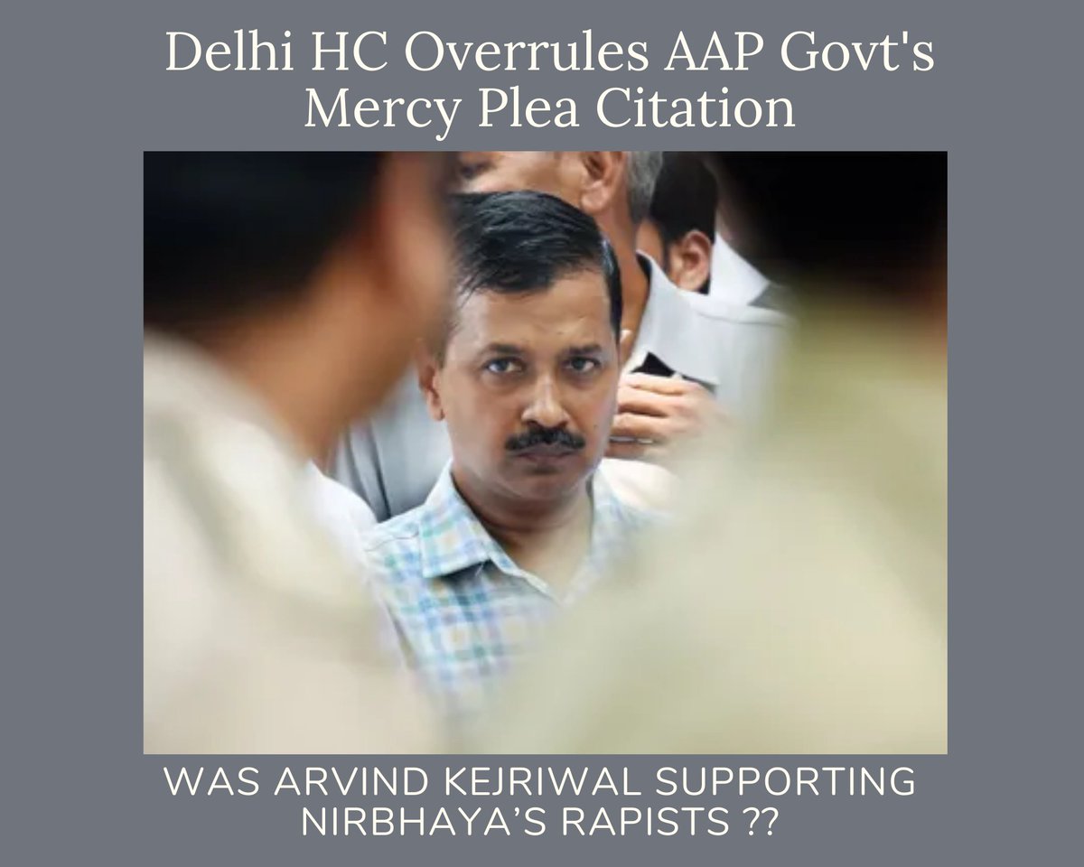 vanitajain21's tweet photo. #DelhiElections2020
#ShameOnKejriwal
Delhi High court will not stay hanging of #Nirbhaya rapists !
The mercy petitions were just a strategy to delay justice.
But the important question is....Why was #ArvindKejriwal supporting Nirbhayaโs rapists???
@Ramesh_BJP @anandpdwivedi https://t.co/i4TD6Jfpj4