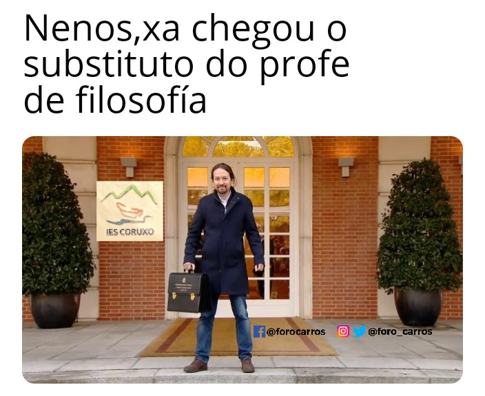 Que vai de enrollado e atópalo no botellón. Pero logo chegan os exames e suspendedes todos.