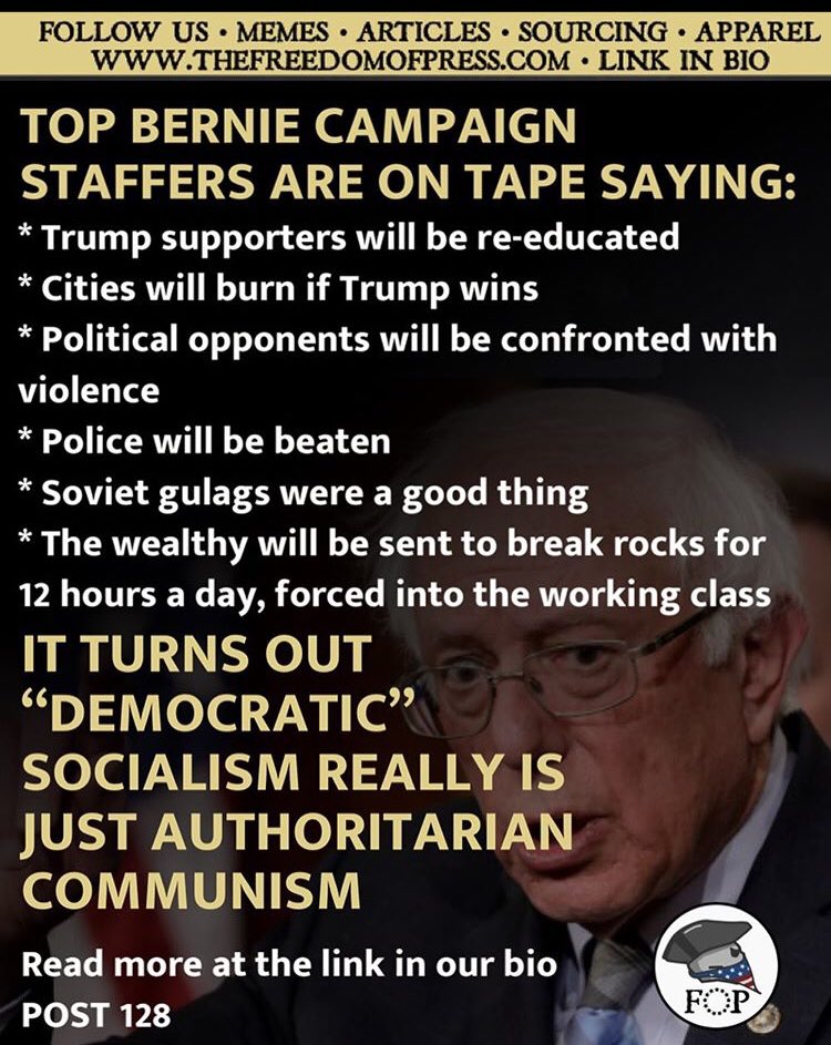 Let’s make sure this message is loud and clear. #BernieSanders #socialism #communist #WWG1WGA #QArmy #qanon #kag