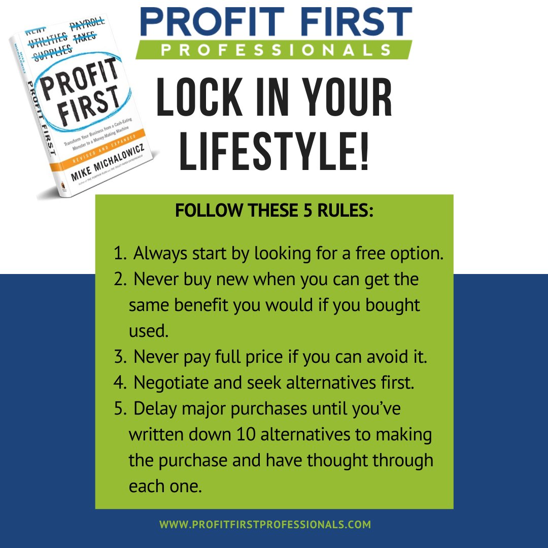 Profit First lifestyle is a frugal one. Frugal does not mean cheap! Remove financial stress and enjoy the things you DO purchase! #ProfitFirst #Grow #Frugal #BeProfitable #GrowYourBusiness #LiveYourLife #Accountants #Bookkeepers #Finance #ProfitFirstProfessionals