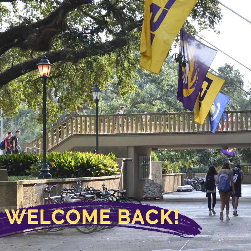 LSUStudentUnion's tweet photo. Welcome back, Tigers! 🐯 #LSUStudentUnion https://t.co/VZ9PdzZM43