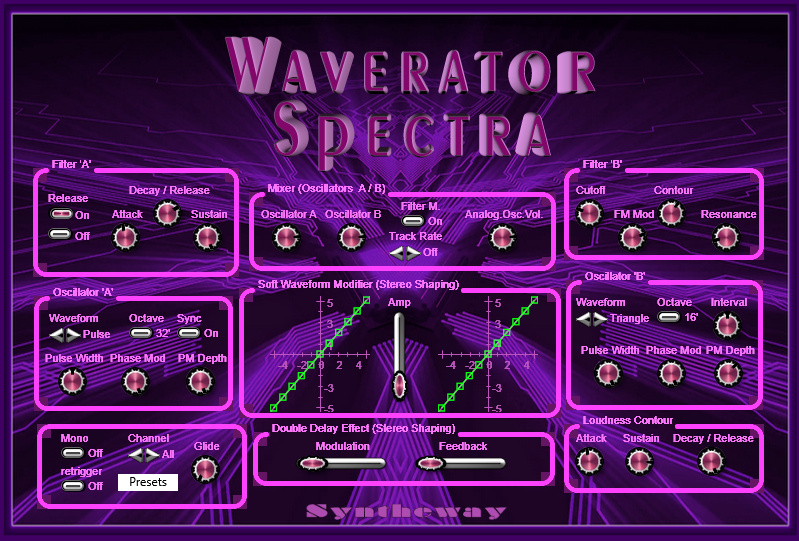 Waverator's tweet photo. Waverator Spectra is a virtual synthesizer to create complex pads, leads, atmospheric textures, ambient soundscapes and sound effects. Features a collection of 80 presets suitable for many genres and styles of music... https://t.co/YKzL6noSO3 … https://t.co/NkmDyBCx1e