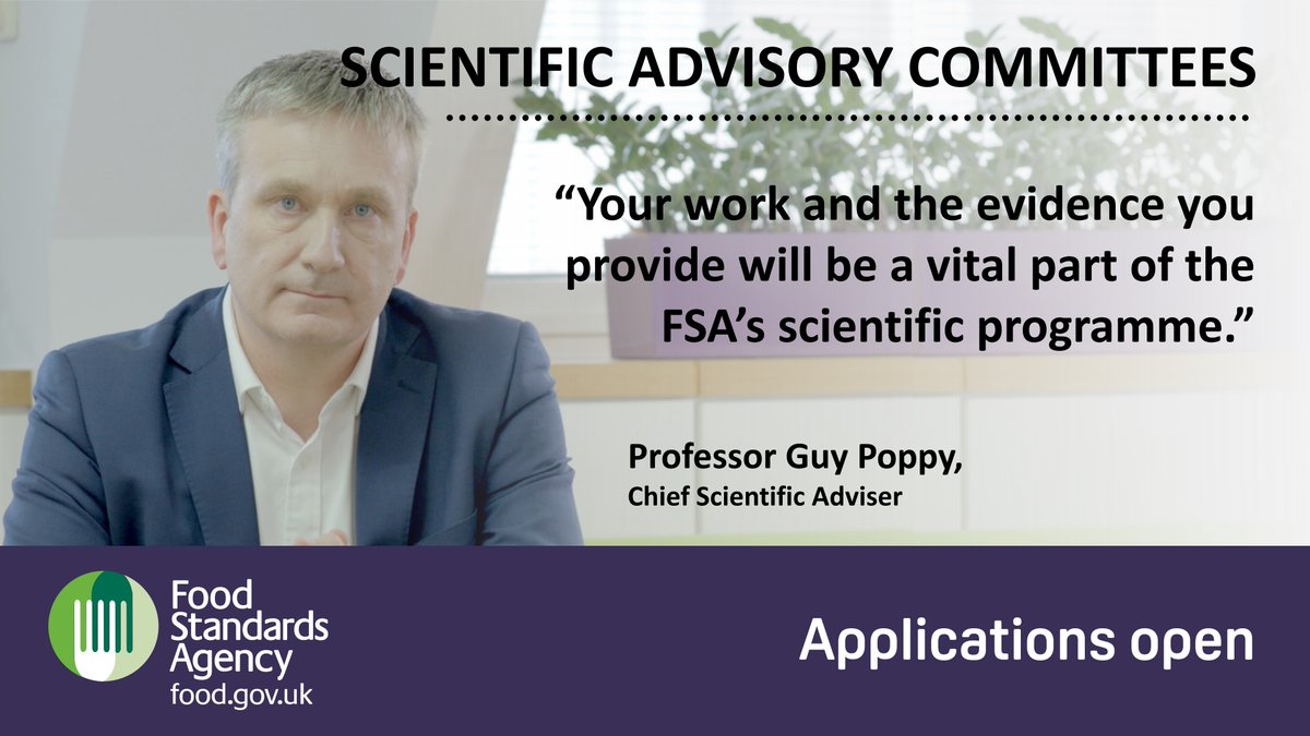 foodgov's tweet image. Do you have a science background and want to make a difference to food safety? We're recruiting for our independent Scientific Advisory Committees. Apply here: bit.ly/JoinSACS #FSAScience