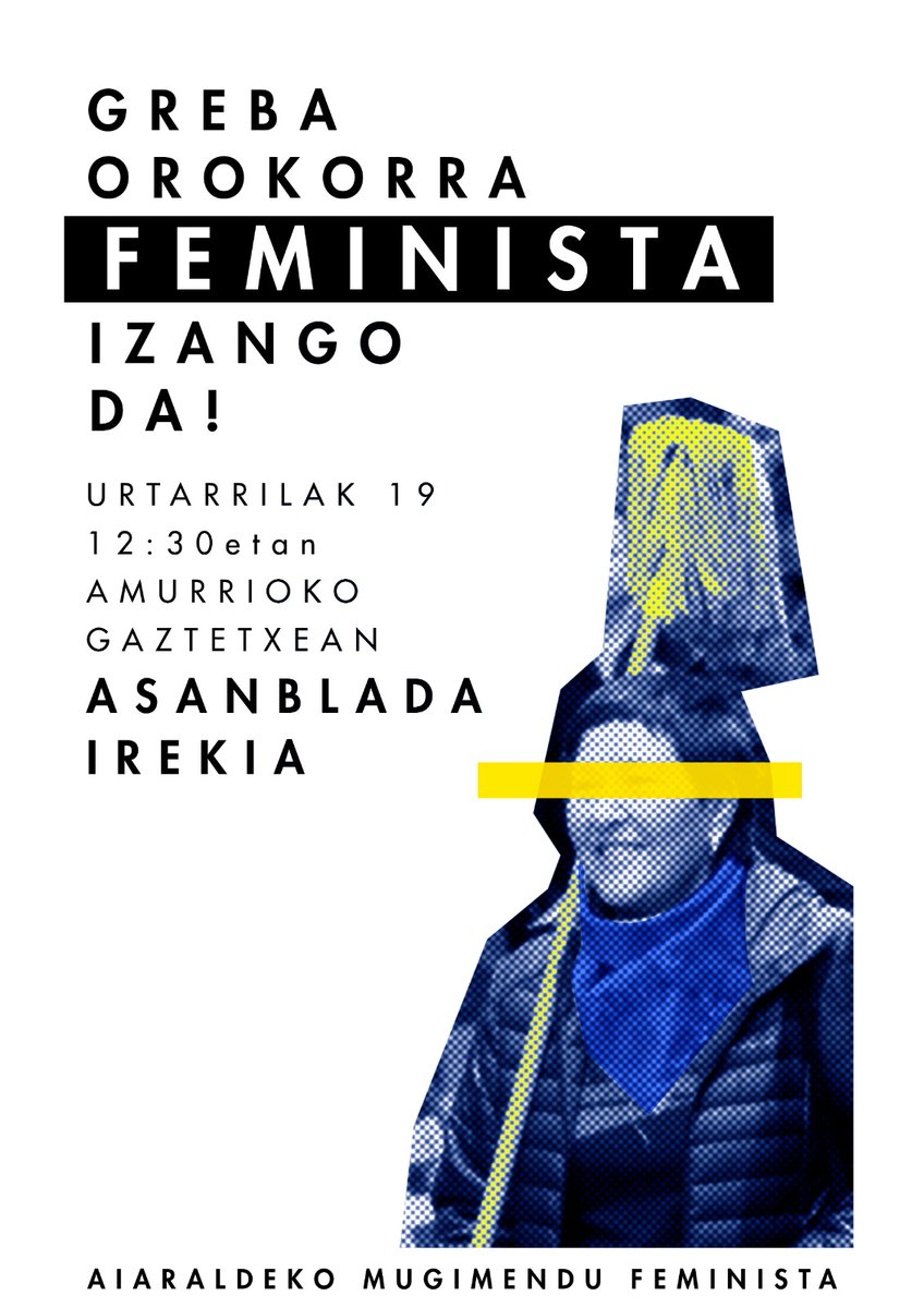 Azkenengo asanbladan erabaki bezala, Aiaraldeko Mugimendu Feminista urtarrilaren 30eko greba orokorrera atxikitzen da!

🗓️ Igande honetan, hitzordua dugu Amurrioko gaztetxean.

Zabaldu!! 💪💪