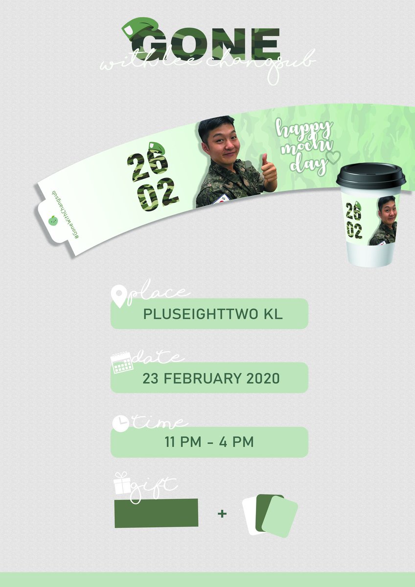 SeobieYook's tweet photo. GONE WITH LEE CHANGSUB🍑

📍@pluseighttwokl 
🗓 23th Feb 2020 (11PM - 4PM)

#GONEwithLeeChangsub #HappyMochiDay
#이창섭 #WaitingforChangsub https://t.co/yMgRvutUXO