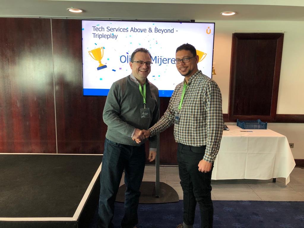 uniguest's tweet photo. Congratulations to the winners of the Tripleplay and @onelan_ltd Sales &amp; Technical awards including those who go above and beyond for Pre-Sales and Technical Services as well as Top Sales Person. Very well deserved. 🎉 
#StaffAwards https://t.co/vF5KusAtfz
