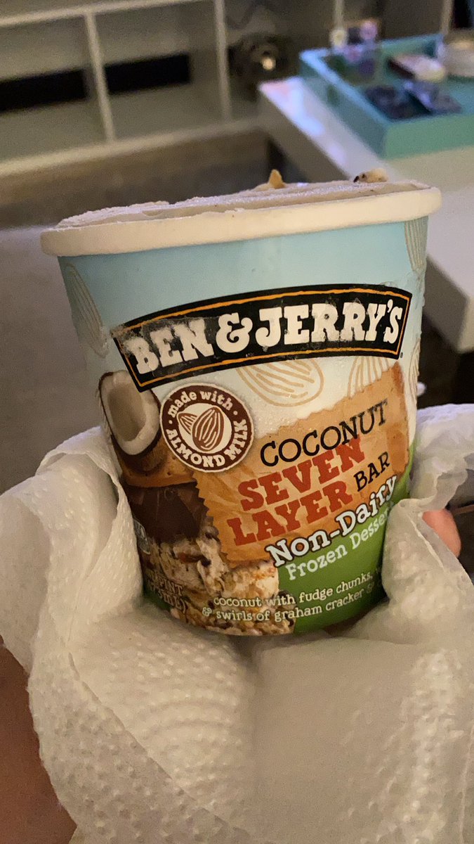 Officially obsessed with this flavor! <a href="/benandjerrys/">Ben & Jerry's</a> 😍 And it’s made with almond milk... does that mean I’m healthy?! 😁😁 #foodnews #foodie