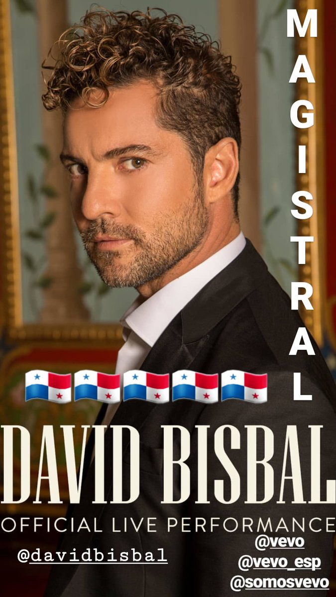 bisbalfanclubpa's tweet photo. #Jefe @davidbisbal el #VEVOLivePerformance estuvo simplemente M-A-G-I-S-T-R-A-L 👏. Si no lo han visto no pueden perderse esta mueva joya digna de hacer en un DVD de colección. Disfruténlo Aquí ➡️ https://t.co/D1WtDUa1JA
Son 3 temas interpretados de manera impecable!
#Panamá🇵🇦 https://t.co/YGYGuOcH1Z