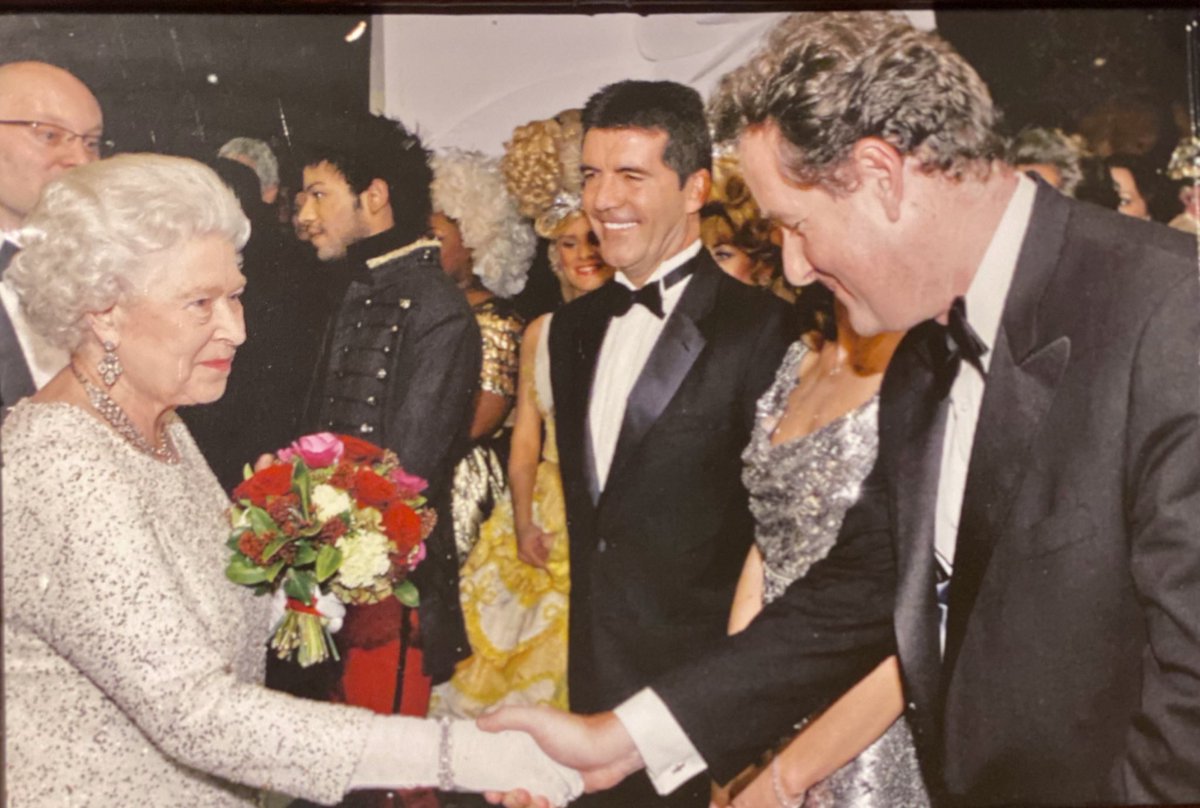 piersmorgan's tweet photo. I don’t bow to many people, but I always bow to the Queen. 
Amid all this royal turmoil, she remains Britain’s rock &amp; our greatest, most respected global figure. Thank you Ma’am. https://t.co/mDuS1vquzz