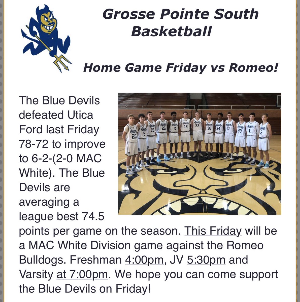 Friday night home game...
