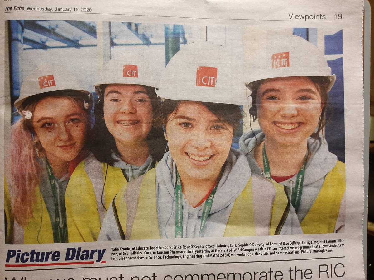 MaryMoloneyEng's tweet image. More super coverage today in  @irishexaminer &amp;amp; EchoLive.ie with @DKanePhoto ! @CIT_ie @IWish_ie campus crew gaining extraordinary insight to #STEMCIT on our #IWishCIT campus progamme, only possible with support of our colleagues &amp;amp; host industries 👩‍🔬👩‍🔧👷‍♀️👩‍⚕️👩‍🎓