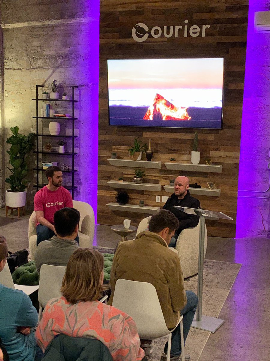 Fireside chat with Amir Shevat and Aydrian Howard at Courier HQ