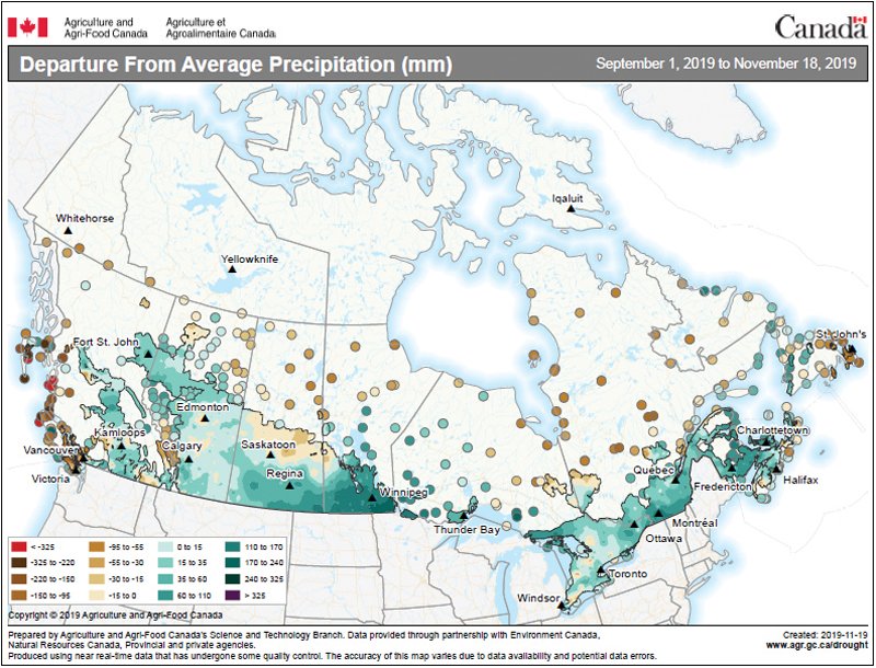 Canola, corn for grain, soybean production fell in 2019: StatCan.
Canadian farmers reported producing more wheat, barley and oats in 2019, while canola, corn for grain and soybean production were all down from a year earlier. agrinews.ca/canola-corn-fo…