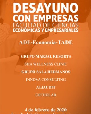 Desayuno con Empresas 2019-20 en <a href="/EconomicasUA/">EconomicasUA</a>
Las empresas que nos visitan nos explican qué hacen, sus experiencias y por qué quieren que tú seas su estudiante en prácticas.
¡No dejes escapar esta oportunidad! Inscripción: economicas.ua.es/es/vpe/activid…
